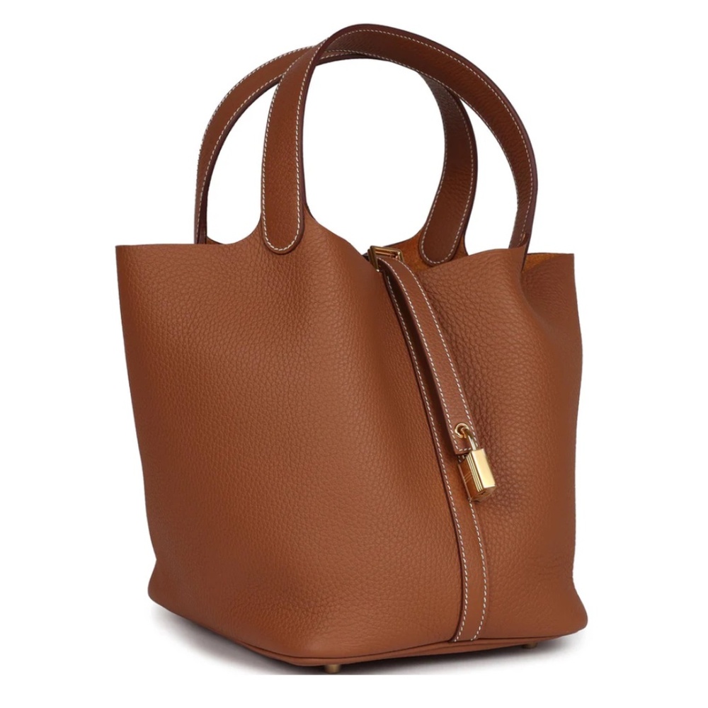 Hermès Gold Clemence Picotin Lock 22 Gold Hardware, 2024 BRAND NEW